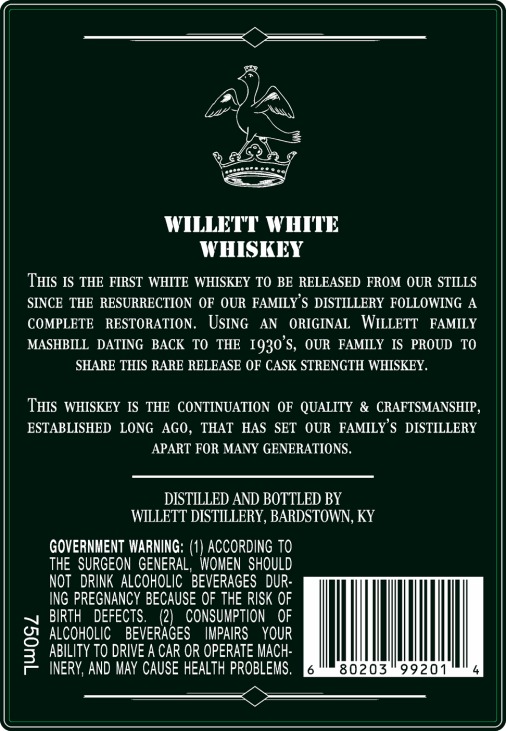 Willett Unaged rye 2