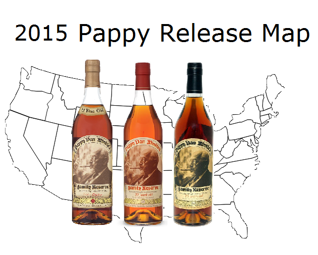 2015 Pappy Van Winkle Release Map – Blog