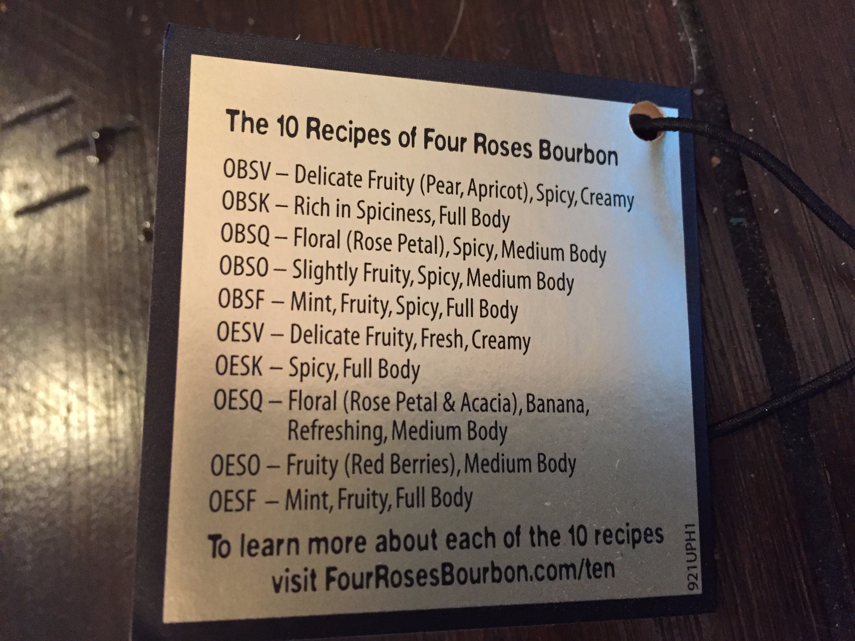 Four Roses Mash Bill Breakdown Blog